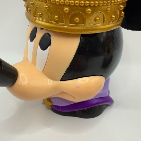 Set of 2 Disney On Ice Mickey Mouse Flip Top King Crown Souvenir Mug Cup Plastic - Picture 5 of 8